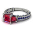 Modern Geometric Ruby Gold Engagement Ring - Beverly No. 72