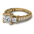 Modern Geometric Diamond Gold Engagement Ring - Beverly No. 1