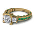 Modern Geometric Diamond Gold Engagement Ring - Beverly No. 16