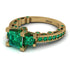 Modern Geometric Emerald Gold Engagement Ring - Beverly No. 19 image 13