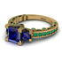 Modern Geometric Sapphire Gold Engagement Ring - Beverly No. 28 image 13