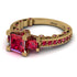 Modern Geometric Ruby Gold Engagement Ring - Beverly No. 55 image 13