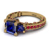 Modern Geometric Sapphire Gold Engagement Ring - Beverly No. 58 image 13