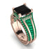 Princess Geometric Black Diamond Engagement Ring - Marilyn No. 23 image 1