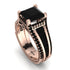Princess Geometric Black Diamond Engagement Ring - Marilyn No. 38 image 1