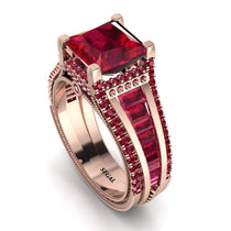 Princess Geometric Ruby Engagement Ring - Marilyn No. 56 image 1