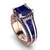 Princess Geometric Sapphire Engagement Ring - Marilyn No. 74