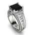 Princess Geometric Black Diamond Engagement Ring - Marilyn No. 9 image 1