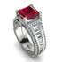 Princess Geometric Ruby Engagement Ring - Marilyn No. 12 image 1