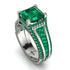 Princess Geometric Emerald Engagement Ring - Marilyn No. 21 image 1