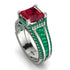 Princess Geometric Ruby Engagement Ring - Marilyn No. 27 image 1