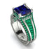 Princess Geometric Sapphire Engagement Ring - Marilyn No. 30