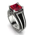 Princess Geometric Ruby Engagement Ring - Marilyn No. 42 image 1
