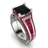 Princess Geometric Black Diamond Engagement Ring - Marilyn No. 54 image 1
