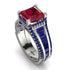 Princess Geometric Ruby Engagement Ring - Marilyn No. 72