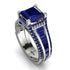 Princess Geometric Sapphire Engagement Ring - Marilyn No. 75