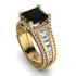 Princess Geometric Black Diamond Engagement Ring - Marilyn No. 7 image 1