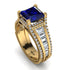 Princess Geometric Sapphire Engagement Ring - Marilyn No. 13 image 1