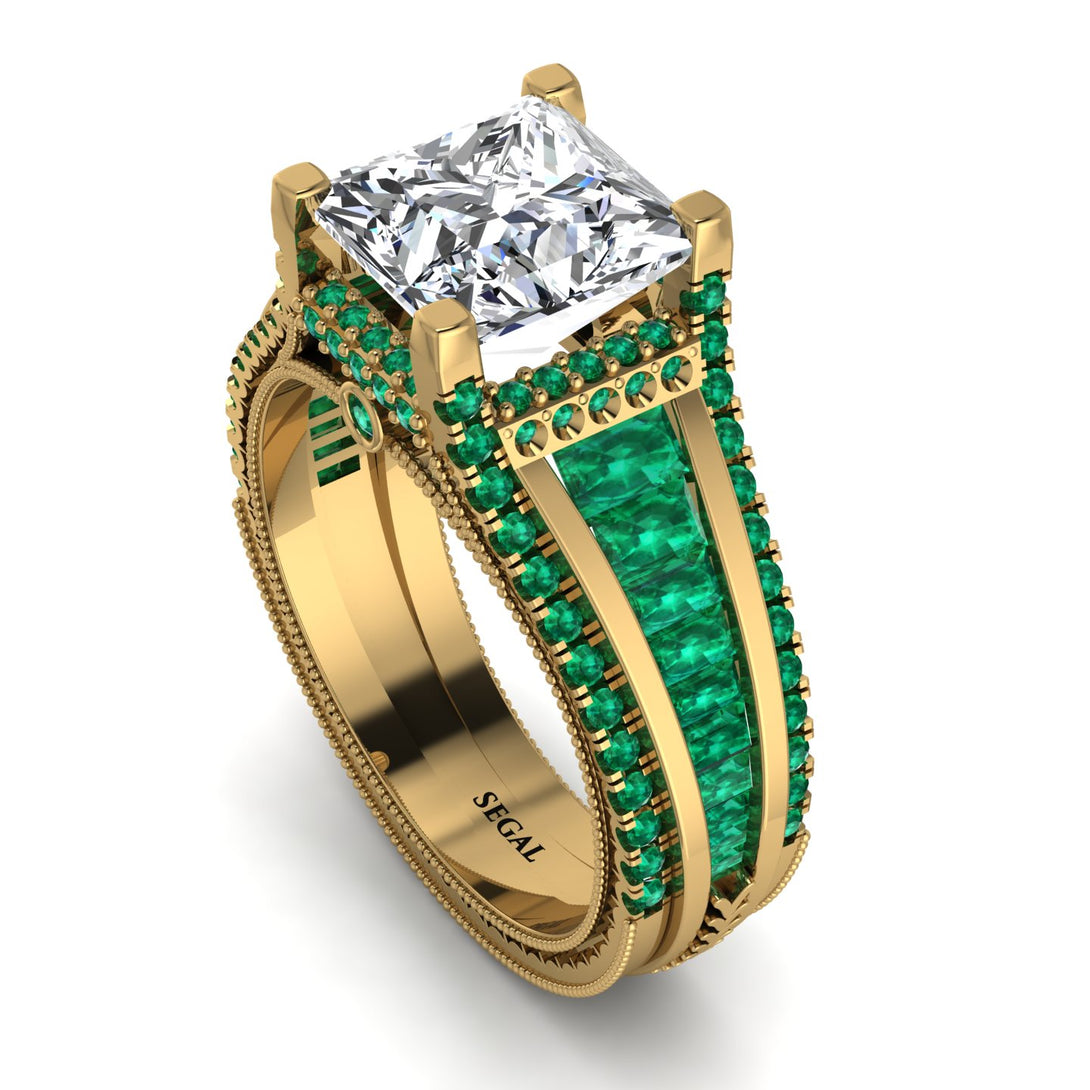 Princess Geometric Diamond Engagement Ring - Marilyn No. 16