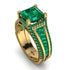 Princess Geometric Emerald Engagement Ring - Marilyn No. 19 image 1