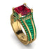 Princess Geometric Ruby Engagement Ring - Marilyn No. 25 image 1