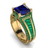 Princess Geometric Sapphire Engagement Ring - Marilyn No. 28