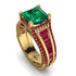 Princess Geometric Emerald Engagement Ring - Marilyn No. 49