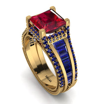 Princess Geometric Ruby Engagement Ring - Marilyn No. 70 image 1