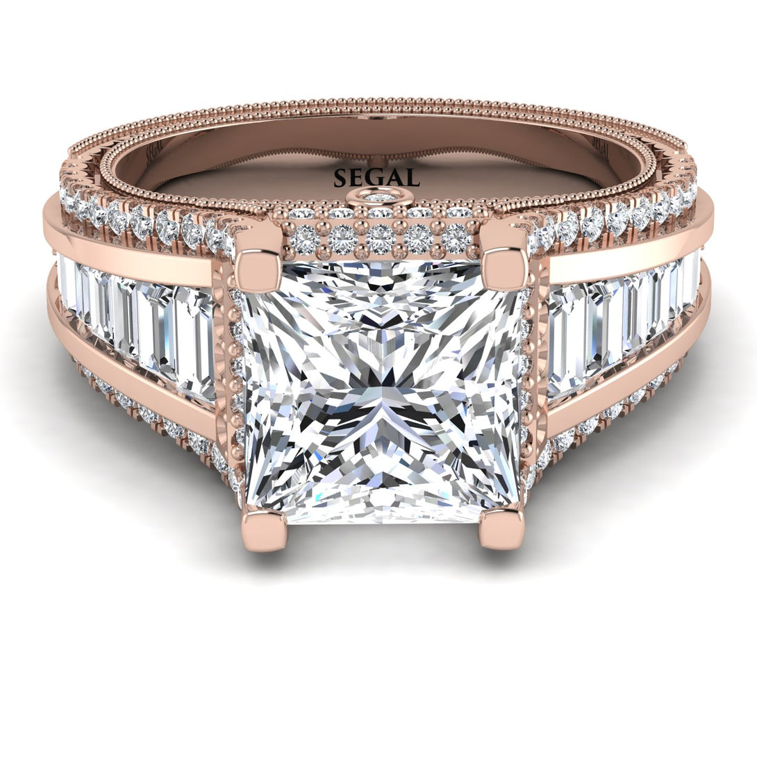 Princess Geometric Diamond Engagement Ring - Marilyn No. 2