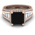 Princess Geometric Black Diamond Engagement Ring - Marilyn No. 8