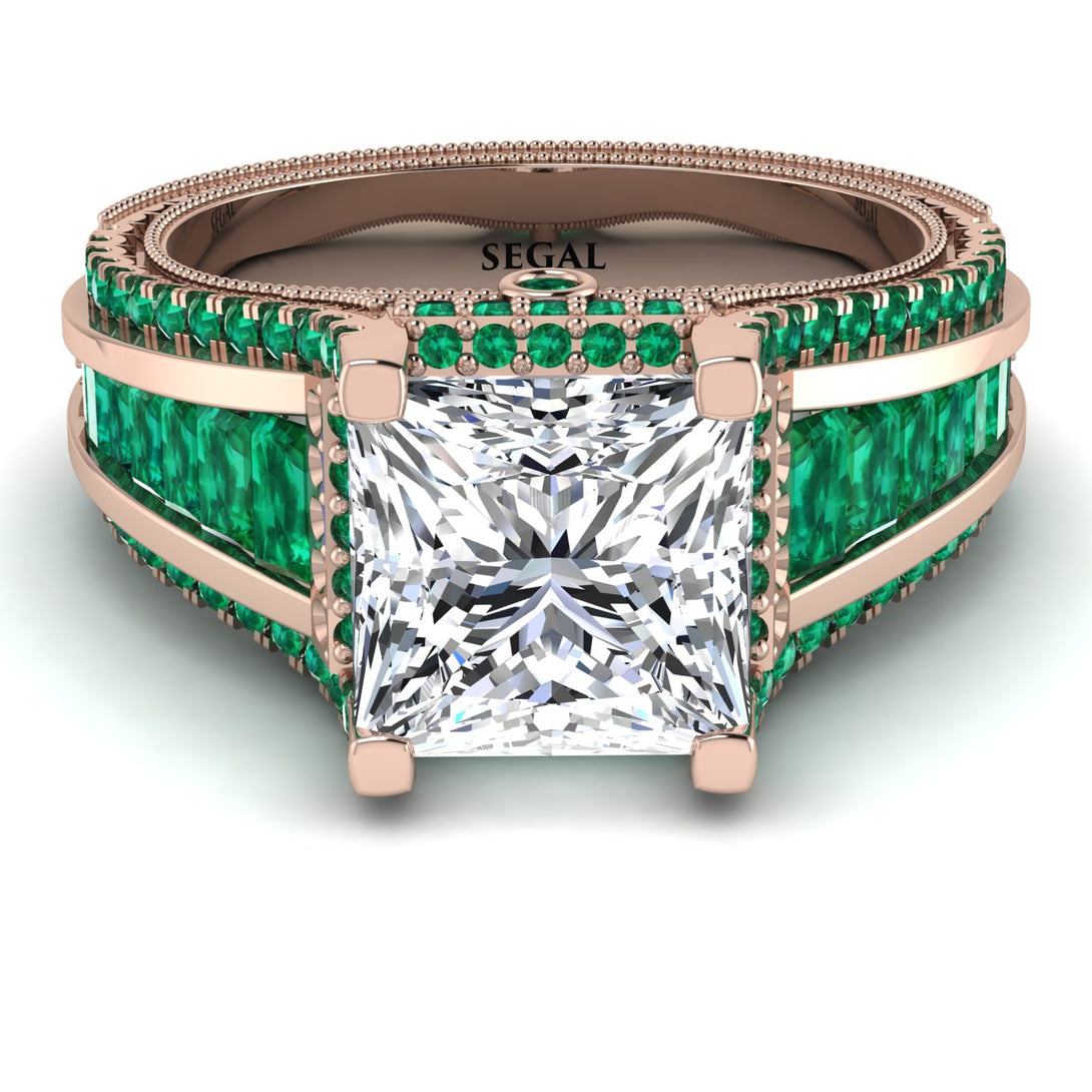 Princess Geometric Diamond Engagement Ring - Marilyn No. 17