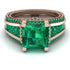 Princess Geometric Emerald Engagement Ring - Marilyn No. 20