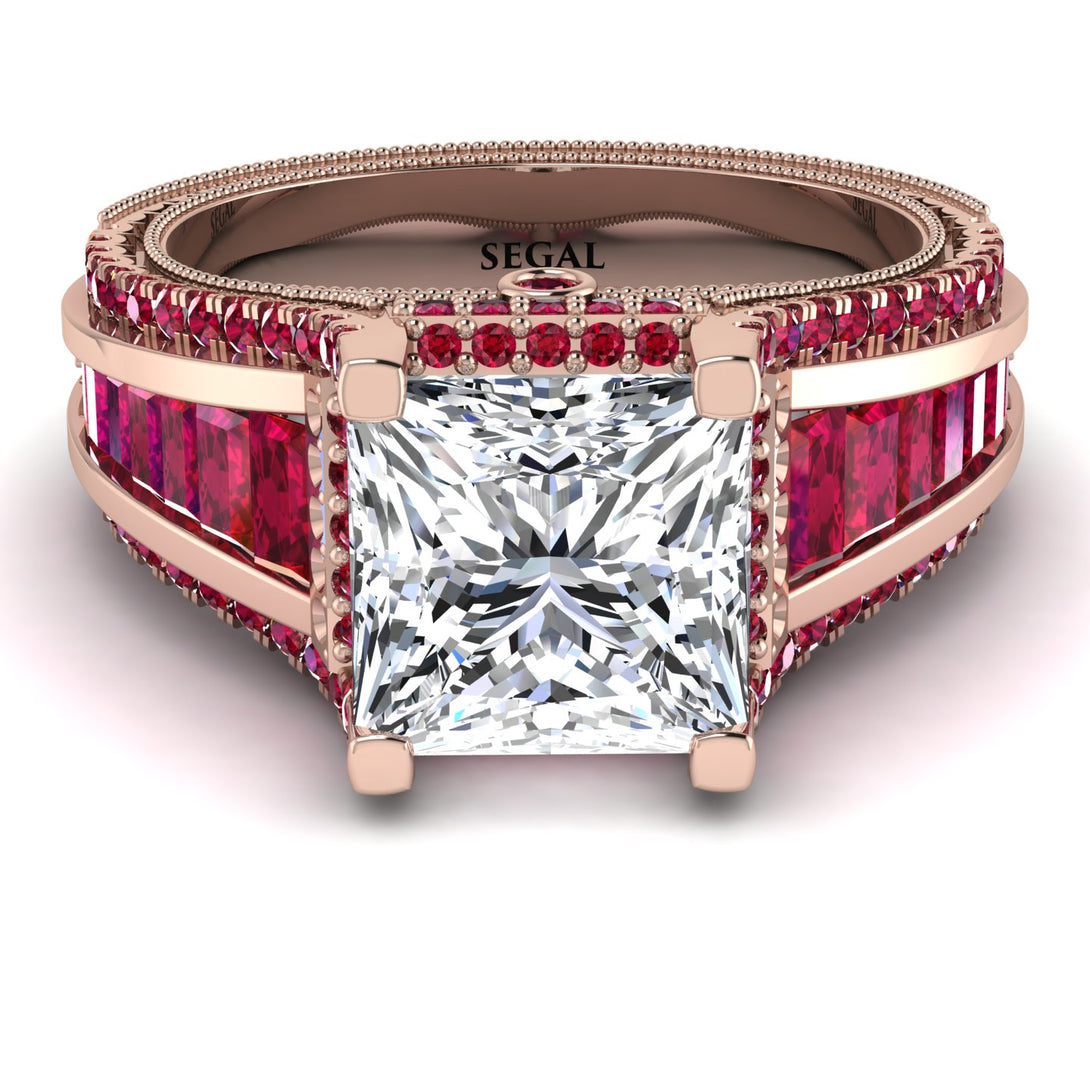 Princess Geometric Diamond Engagement Ring - Marilyn No. 47