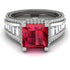 Princess Geometric Ruby Engagement Ring - Marilyn No. 12
