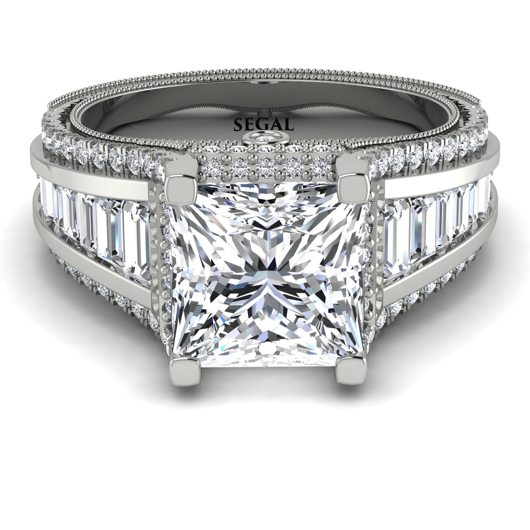 Princess Geometric Diamond Engagement Ring - Marilyn No. 3