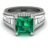 Princess Geometric Emerald Engagement Ring - Marilyn No. 6 image 2