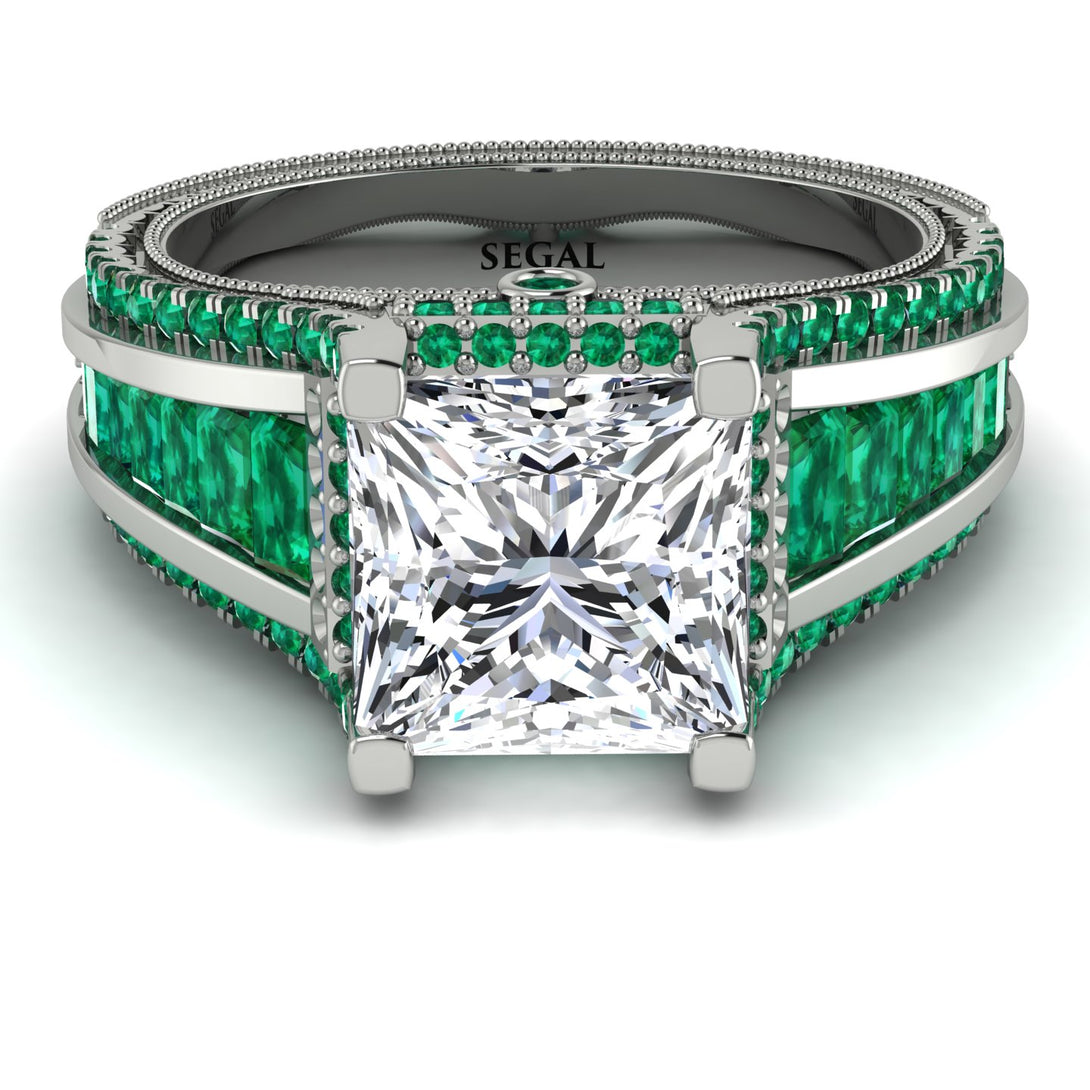 Princess Geometric Diamond Engagement Ring - Marilyn No. 18