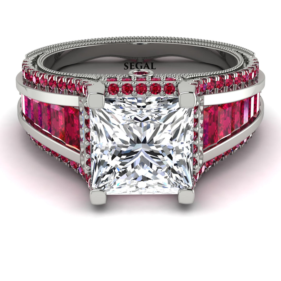 Princess Geometric Diamond Engagement Ring - Marilyn No. 48