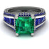 Princess Geometric Emerald Engagement Ring - Marilyn No. 66 image 2