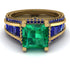 Princess Geometric Emerald Engagement Ring - Marilyn No. 64 image 3