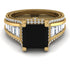 Princess Geometric Black Diamond Engagement Ring - Marilyn No. 7 image 2