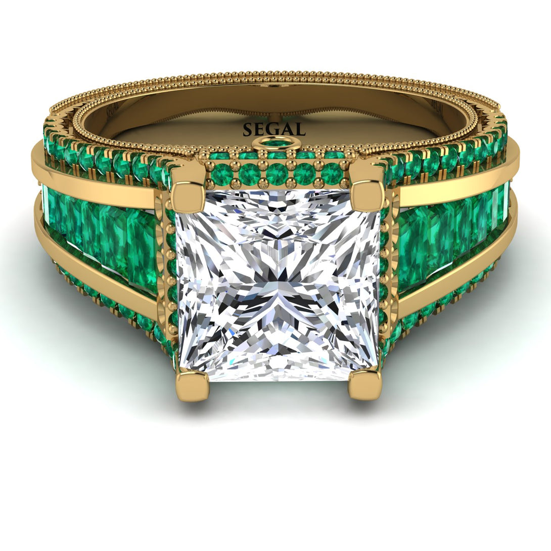 Princess Geometric Diamond Engagement Ring - Marilyn No. 16