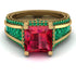 Princess Geometric Ruby Engagement Ring - Marilyn No. 25 image 2