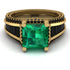 Princess Geometric Emerald Engagement Ring - Marilyn No. 34
