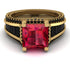 Princess Geometric Ruby Engagement Ring - Marilyn No. 40 image 2