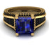 Princess Geometric Sapphire Engagement Ring - Marilyn No. 43