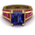 Princess Geometric Sapphire Engagement Ring - Marilyn No. 58 image 2