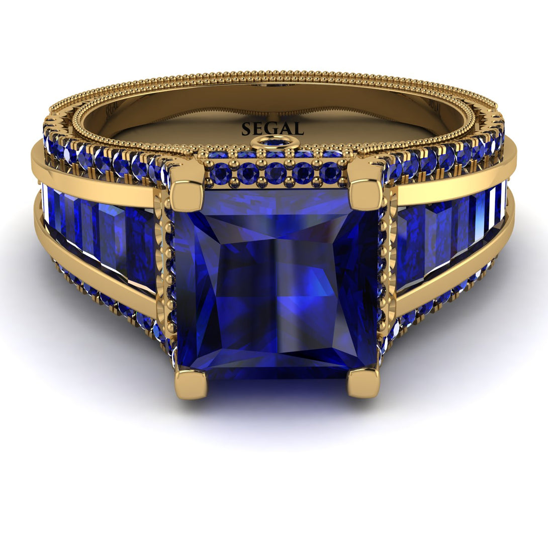 Princess Geometric Sapphire Engagement Ring - Marilyn No. 73