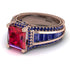 Princess Geometric Ruby Engagement Ring - Marilyn No. 71