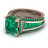 Princess Geometric Emerald Engagement Ring - Marilyn No. 20
